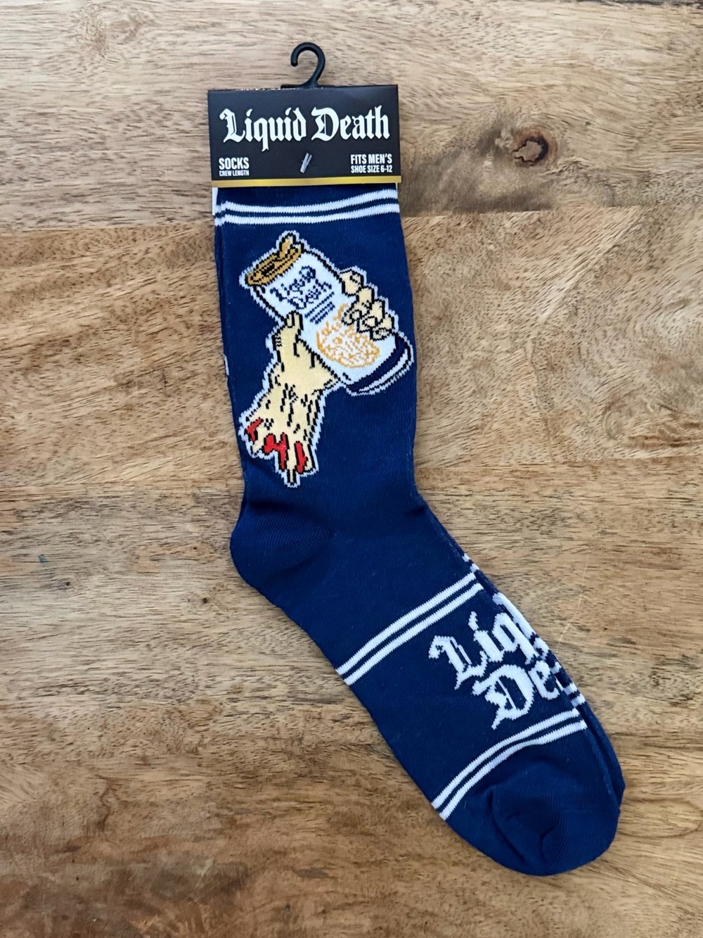 5/$20 NEW Adult Blue Liquid Death Socks